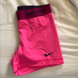 Pink 3’ Nike Pro Spandex